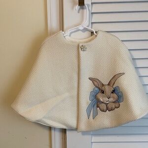 Adorable Cream Cape with Bunny and Bow